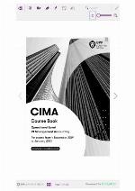 CIMA, for exams from 4 November 2019 to January 2021. Operational level P1, Management accounting.