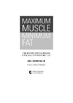 Maximum Muscle, Minimum Fat