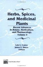 Herbs, Spices, and Medicinal Plants: Recent Advances in Botany, Horticulture, and Pharmacology, Volu: Recent Advances in Botany, Horticulture, and ... Volume 4 (Herbs, Spices, &amp; Medicinal Plants)