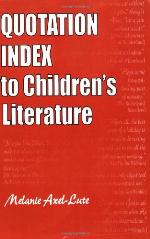 Quotation Index to Children's Literature