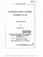 Future High Energy Colliders