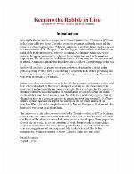 Keeping the Rabble in Line