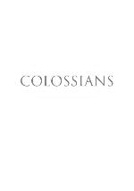 Colossians [with Cdrom]
