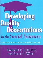 Developing Quality Dissertations in the Social Sciences