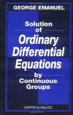 Solution of Ordinary Differential Equations by Continuous Groups