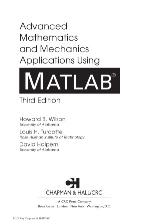 Advanced Mathematics and Mechanics Applications Using MATLAB