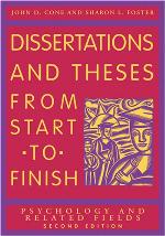 Dissertation and Theses from Start to Finish