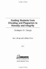Guiding Students from Cheating and Plagiarism to Honesty and Integrity