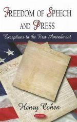 Freedom of Speech and Press