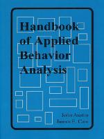 Handbook of Applied Behavior Analysis