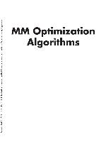 MM Optimization Algorithms