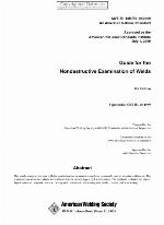 AWS B1. 10M/B1. 10-2009, Guide for the Nondestructive Examination of Welds.