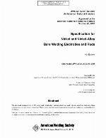 AWS A5. 14/A5. 14M-2009, Specification for Nickel and Nickel-Alloy Bare Welding Electrodes and Rods.