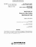 Specification for magnesium alloy welding electrodes and rods
