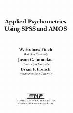 Applied Psychometrics Using SPSS and Amos