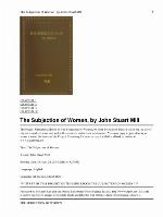 The Subjection of Women