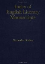 Index of English Literary Manuscripts
