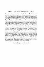 A Right to Inclusion and Exclusion?