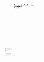 Developments in Metallised Papers for Packaging.
