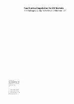 Food Contact Legislation for US Markets.