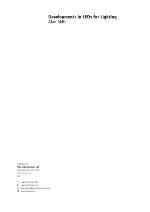 Developments in LEDs for Lighting.