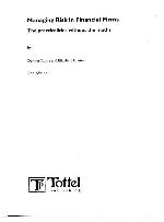 Managing Risk in Financial Firms