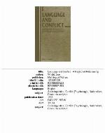 Language &amp; Conflict