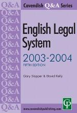 English Legal System Q&amp;A 2003-2004