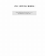 SPSS survival manual : a step-by-step guide to data analysis using SPSS for Windows (Version 10)