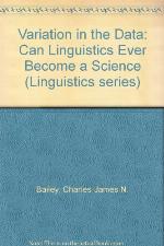 Variation in the data : can linguistics ever become a science?