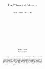 Proof-Theoretical Coherence (Studies in Logic (logic &amp; Cognitive Systems))