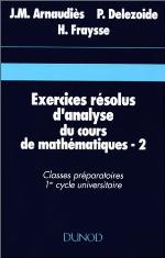 Exercices Résolus D'analyse Du Cours De Mathématiques