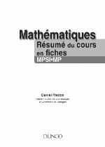 Mathématiques Résumé du cours en fiches MPSI-MP