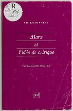 Marx et l'idée de critique
