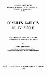 Conciles Gaulois du IV. e siècle