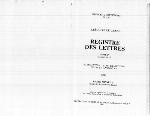 Registre Des Lettres