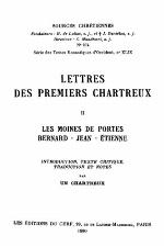Lettres des premiers chartreux