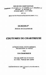 Coutumes de Chartreuse