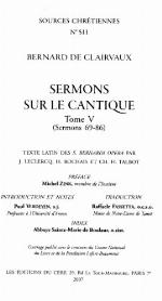 Sermons sur le Cantique. T. 5, Sermons 69-86