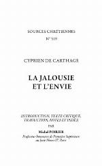 SC 519 La Jalousie et l'Envie (Sources chrétiennes)