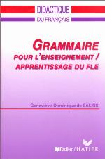 Grammaire pour l'enseignement : apprentissage du FLE