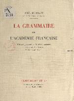 La grammaire de l'Académie française