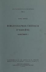 Bibliographie critique d'Origène