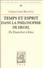 Temps et esprit dans la philosophie de Hegel