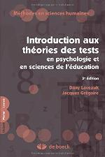 Intro. theories des tests 3/e en psycho.et science