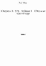 L'Espion X. 323 - Volume I - L'Homme sans visage