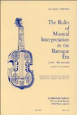 The Rules Of Musical Interpretation In The Baroque Era (17th 18th Centuries), Common To All Instruments
