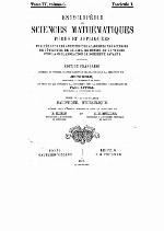 Encyclopédie des sciences mathématiques pures et appliquées. Tome IV (sixième volume), Balistique, hydraulique