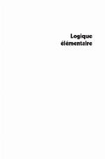 Logique élémentaire, Cours de base pour informaticiens