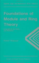 Foundations Of Module And Ring Theory